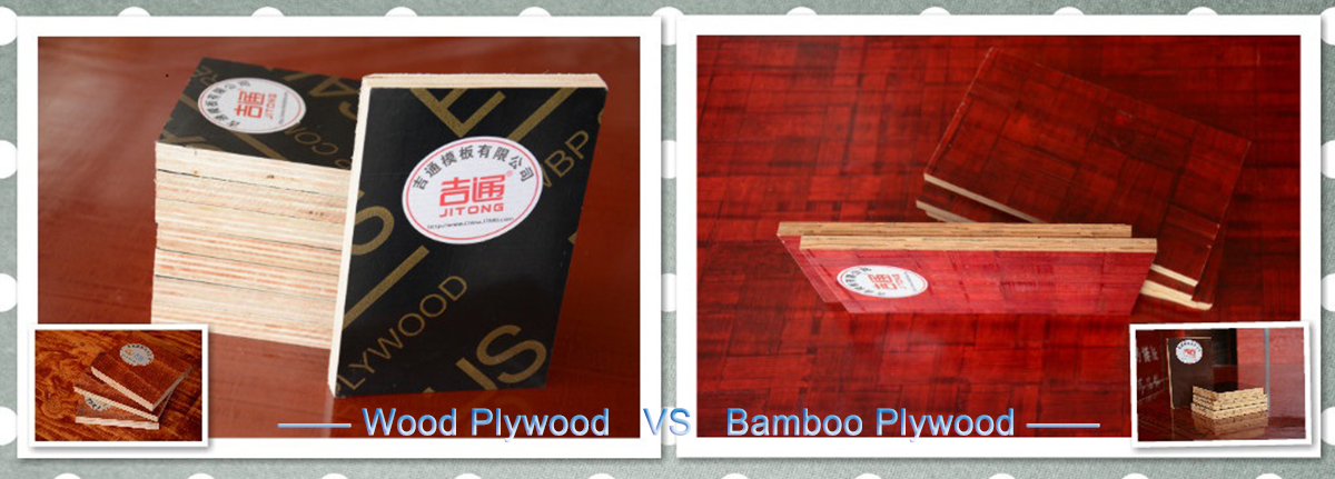 What are the differences between bamboo plywood and wood plywood for construction?